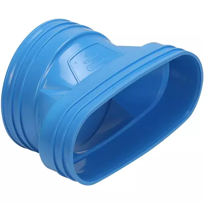 Wavin Ventiza Transition PVC Oval 195x80 mm to 125 mm M/M