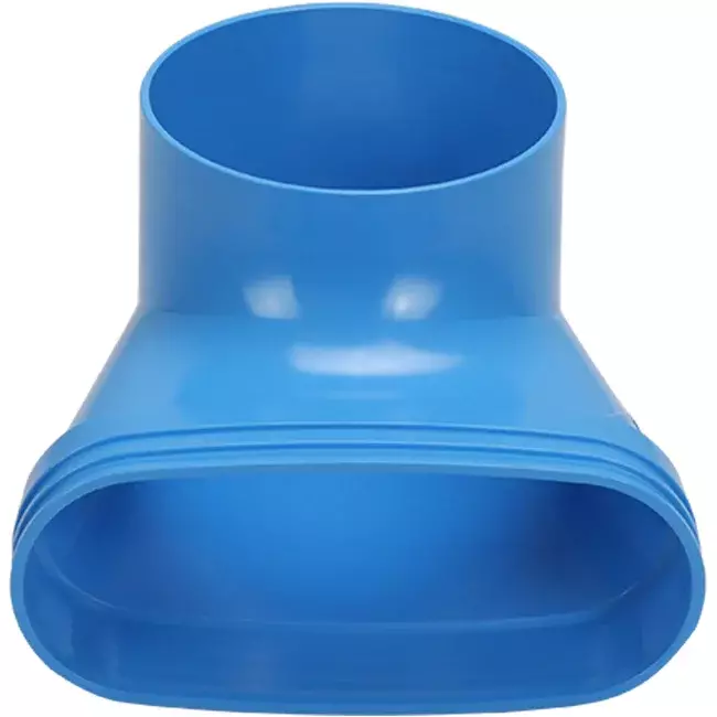 Wavin Ventiza End Piece 90 degrees PVC Oval 195x80x70 mm with diameter 125 mm M/M