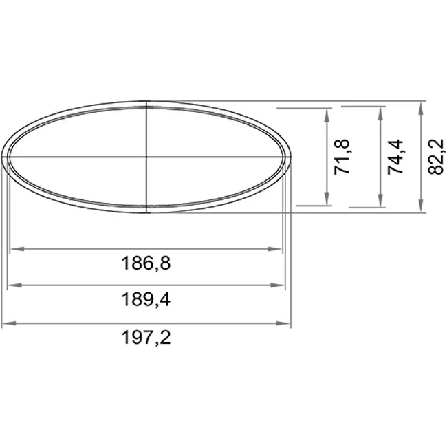 Wavin Ventiza End Cap PVC Oval Duct 195x80 mm