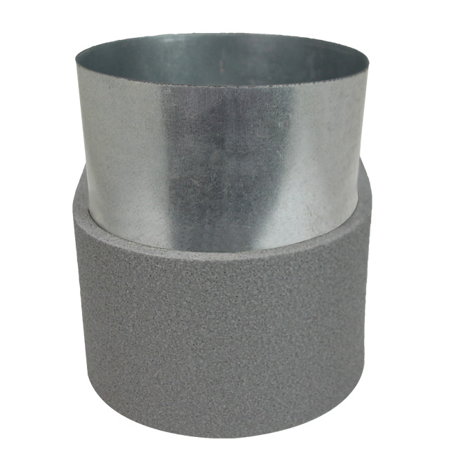 Thermoduct angled corner piece 220x80 mm to diameter 150 mm