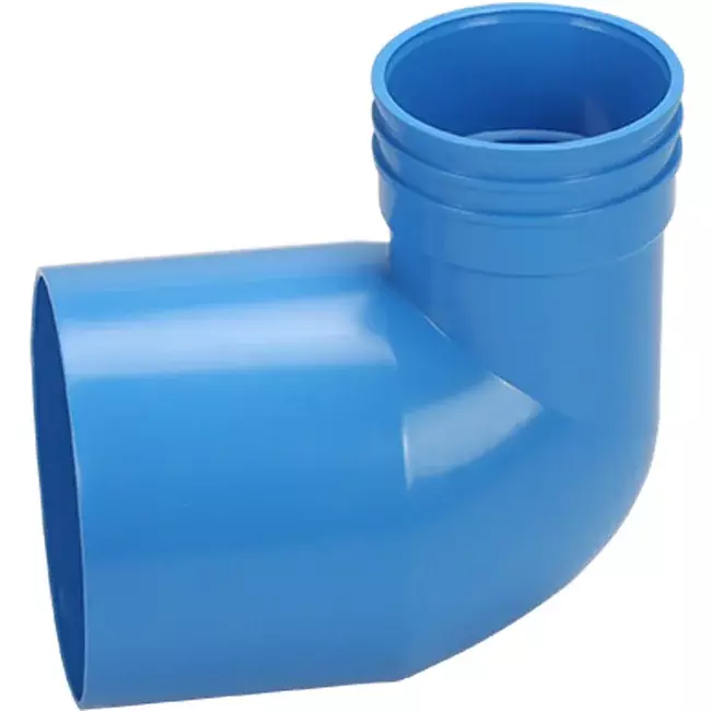 Wavin Ventiza end piece 90 degrees PVC Round 125x80x70 mm M/M