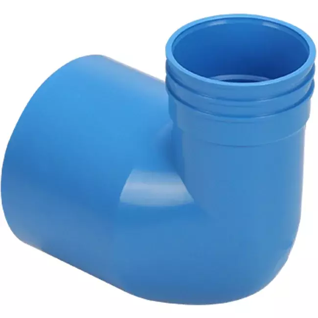 Wavin Ventiza end piece 90 degrees PVC Round 125x80x70 mm M/M