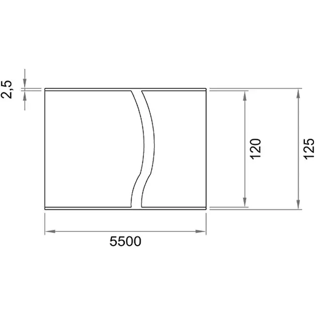 Wavin Ventiza channel 1.5 m PVC round 125 mm S/S