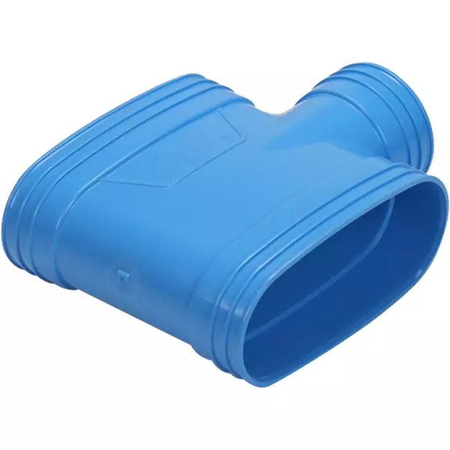 Wavin Ventiza PVC T-Piece Oval 195x80 mm M/M/M