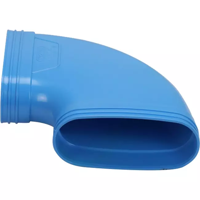 Wavin Ventiza Elbow 90 degrees PVC oval 195x80 mm horizontal M/M