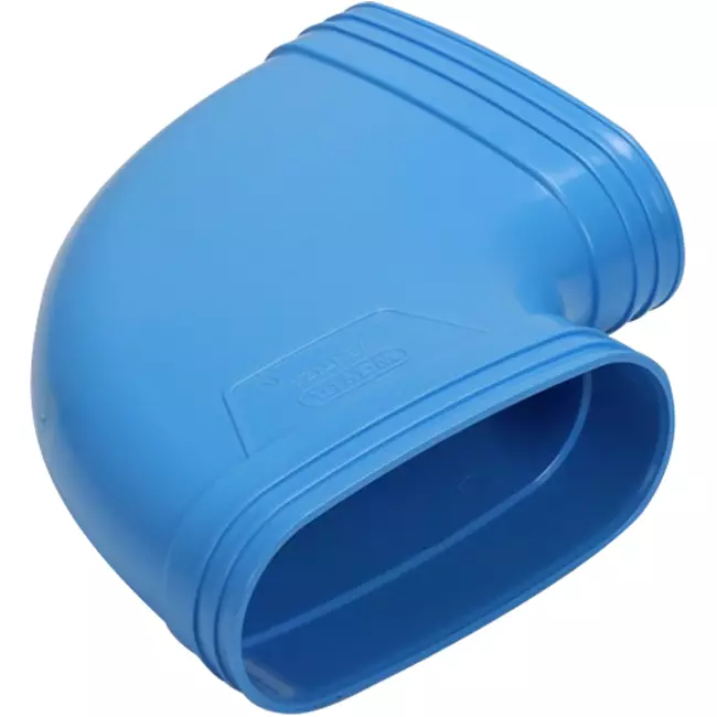 Wavin Ventiza Elbow 90 degrees PVC oval 195x80 mm horizontal M/M