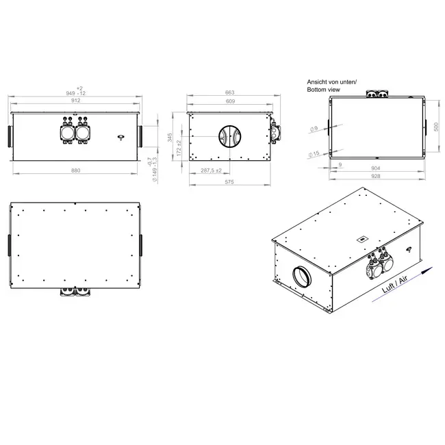 Tube fan 150 mm insulated energy efficient - EM DUO 150 EC K 01