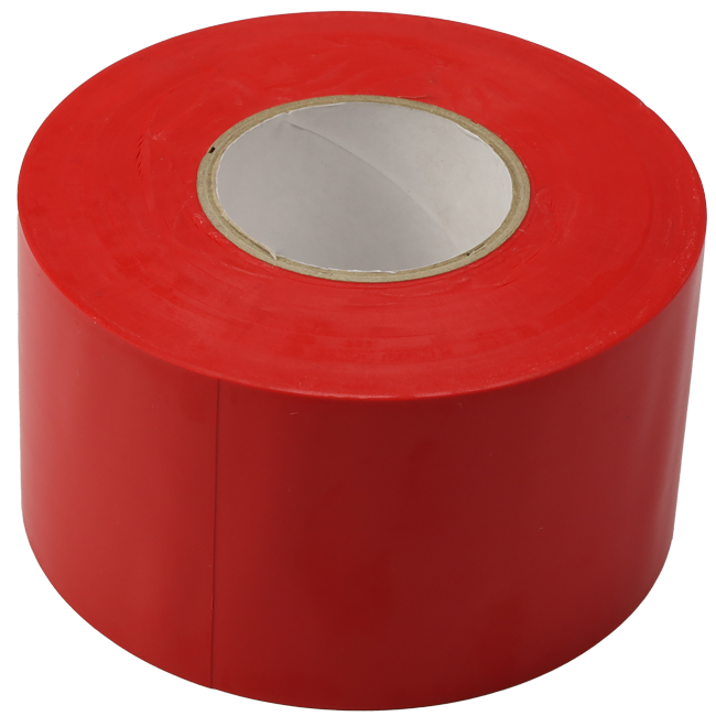 PVC tape red 50 mm wide - roll 33 m