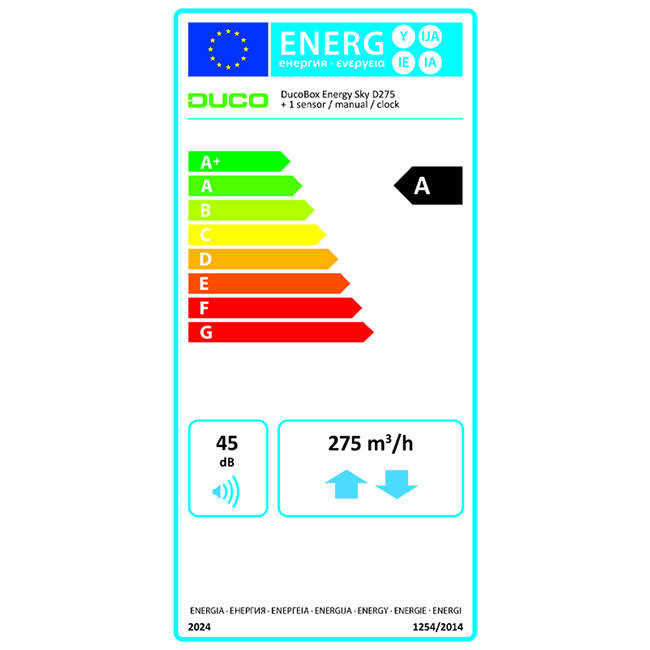 DucoBox Energy SKY D275 - plug type G