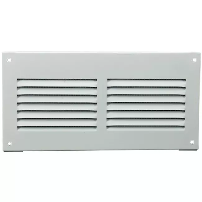 Metal ventilation grille rectangular 200x100 white - MR2010