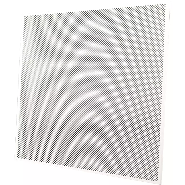 Perforated ceiling panel 600x600 mm for insertion into suspended ceilings - RAL9010
