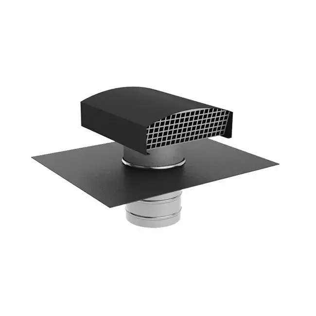 Econox CTM roof terminal 200 mm aluminium anthracite with weather collar