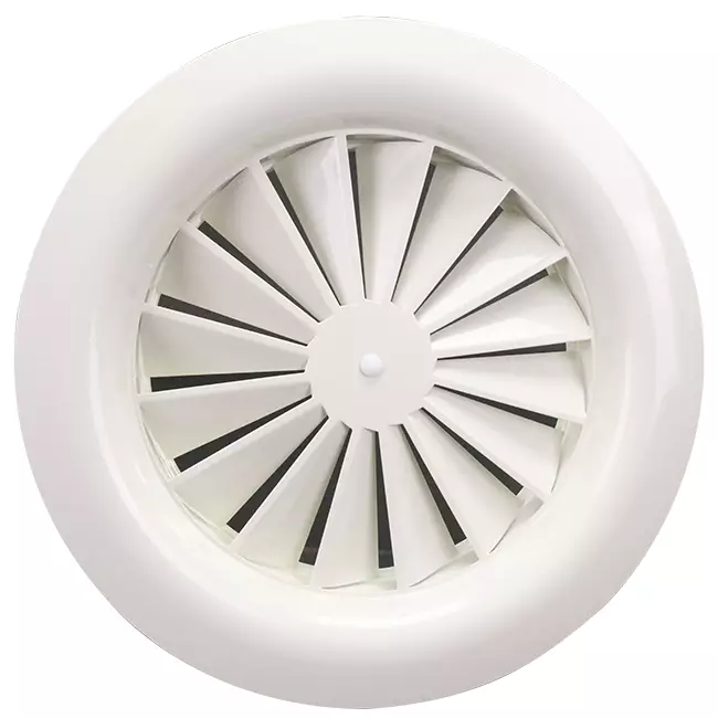 Swirl diffuser round 250mm central screw - SWR 250 RAL 9016