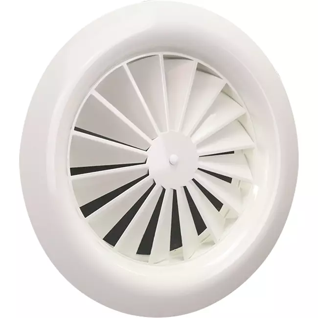 Swirl diffuser round 250mm central screw - SWR 250 RAL 9016