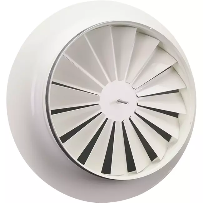 Swirl diffuser round 250mm central screw - SWR 250 RAL 9016