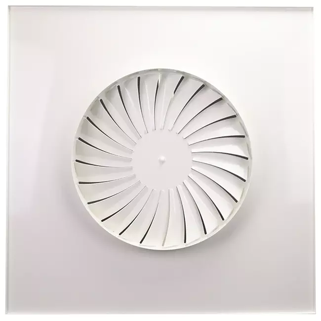 Swirl diffuser fixed vanes 500mm square - SWS500 RAL9010