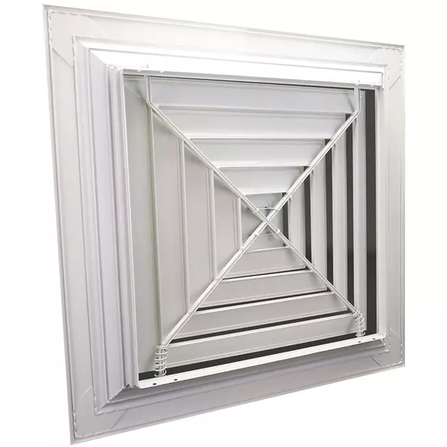 Blade ceiling diffuser with 4-way air distribution - MDCD4-375/520
