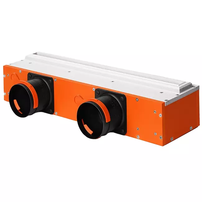 Ergovent drop-in frameless louvre 500 mm with connection diameter 75 mm - standard