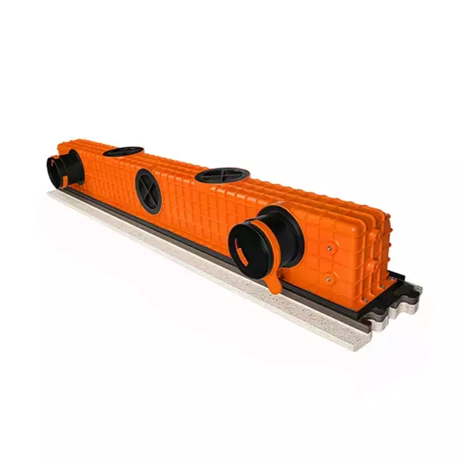 Ergovent plasterable frameless linear grille 1050 mm with connection diameter 90 mm - modular - 1 slot