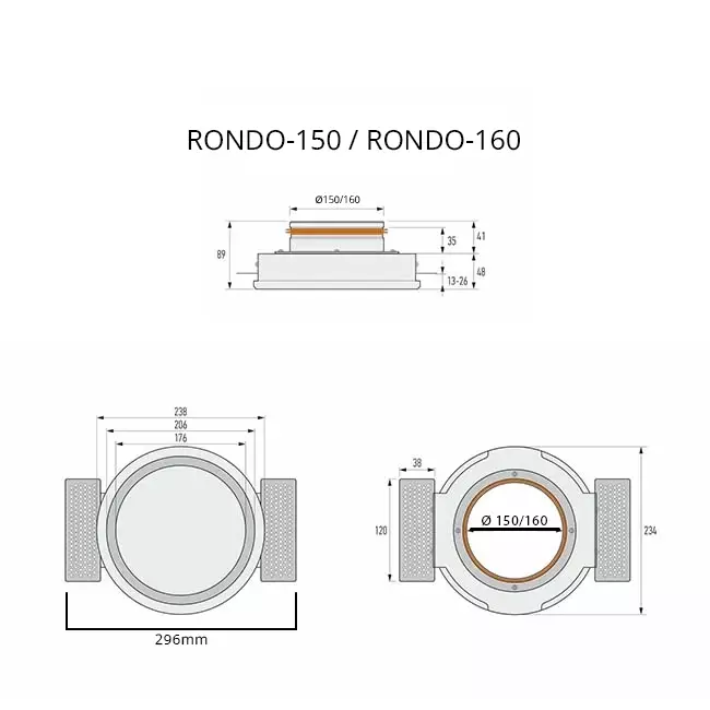 Ergovent frameless ventilation valve round 160 mm