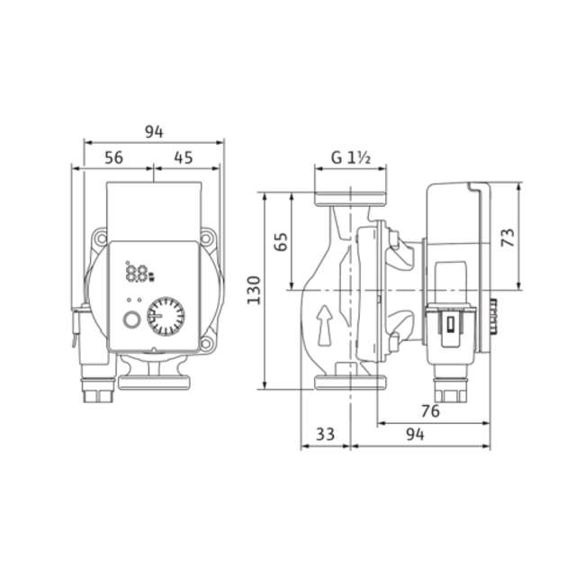 Wilo Yonos PICO circulation pump 25/1-4 130 mm