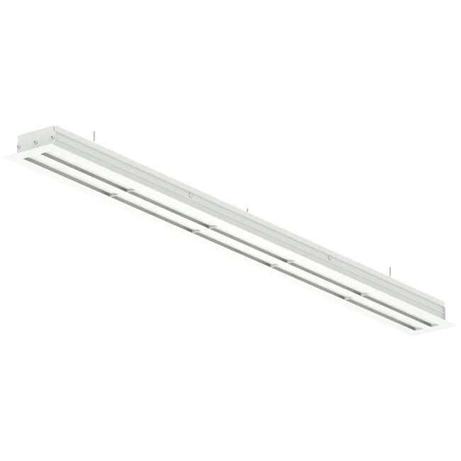 Line diffuser aluminum with 1 adjustable pattern sheet - 1250 mm - RAL 9016