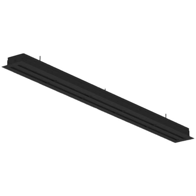 Line diffuser aluminum with 1 adjustable pattern sheet - 1250 mm - RAL 9005