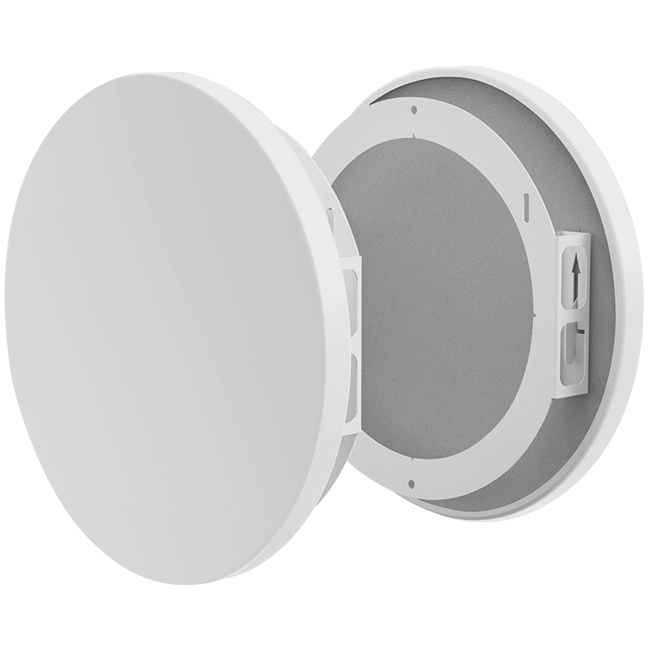 Overflow grille with sound attenuation - 160 mm XL - RAL 9003
