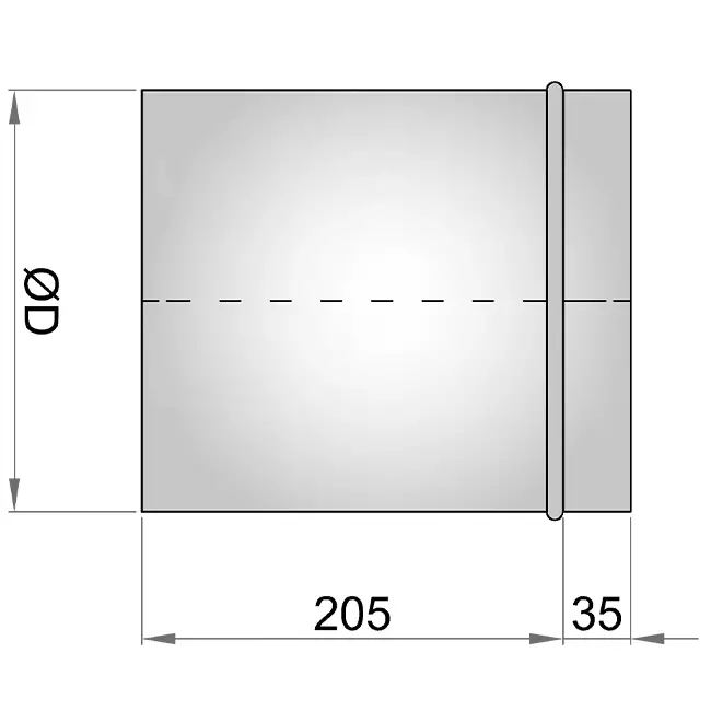 Extended shear connector 150mm for spiral pipe