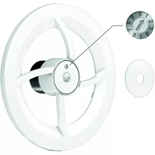 Solara bathroom fan with heat mover - 100 mm diameter - matte Black