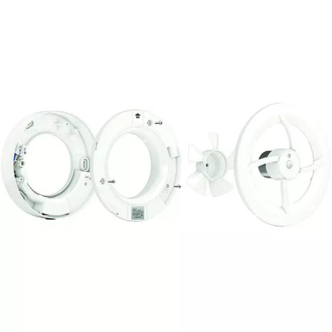 Solara bathroom fan with heat mover - 100 mm diameter - matte Black