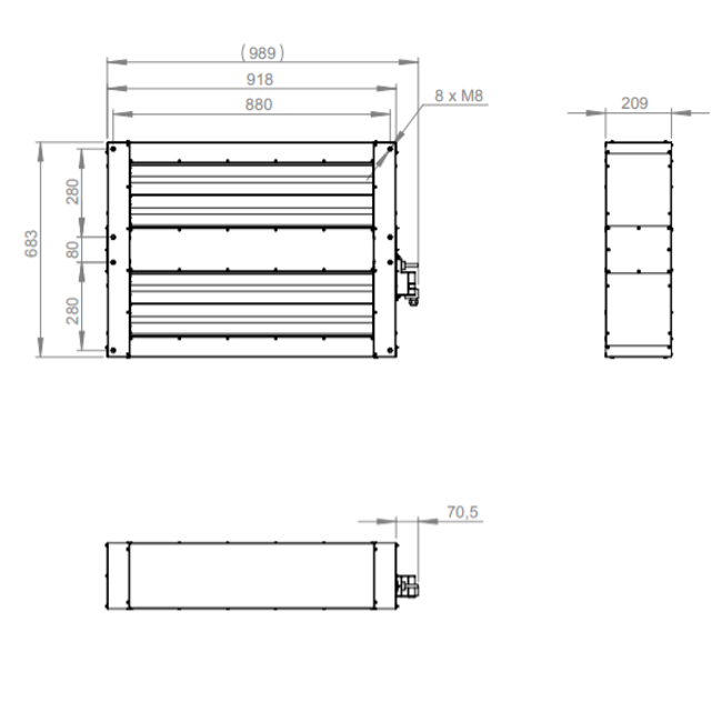 Motorized shut-off valve with spring return for ROTO K / RHE 2800 V - MAK R 2800 V02