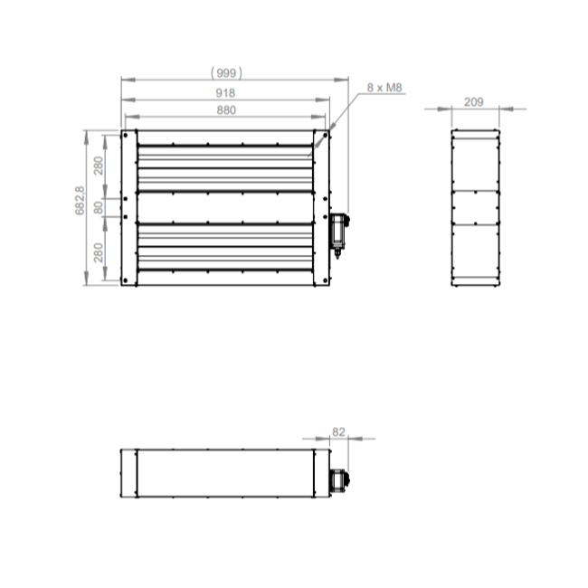 Motorized shut-off valve with spring return for ROTO K / RHE 2800 V - MAK R 2800 V01