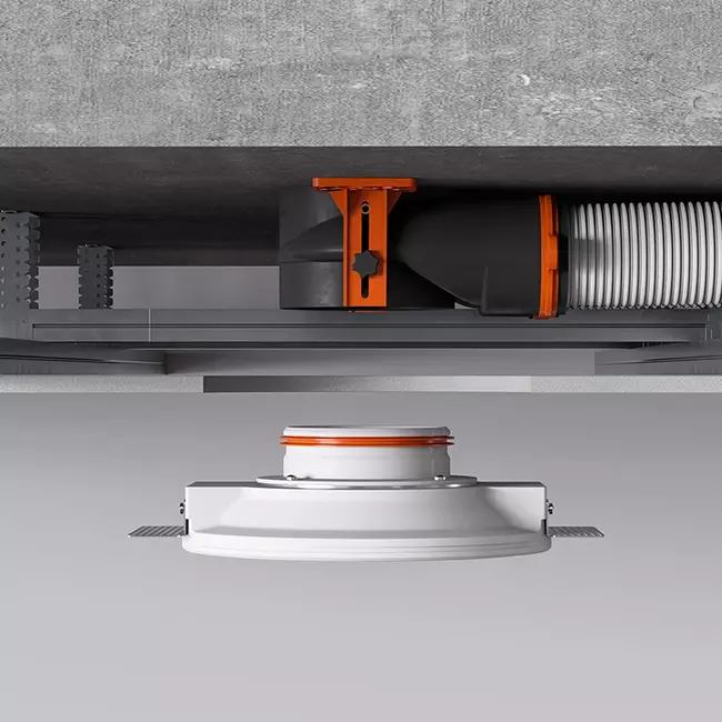 Ergovent Insertable Frameless Round Ventilation Valve, 100 mm - with Coanda Effect