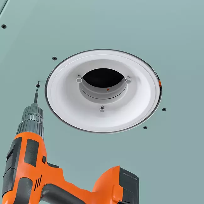 Ergovent Insertable Frameless Round Ventilation Valve, 100 mm - with Coanda Effect