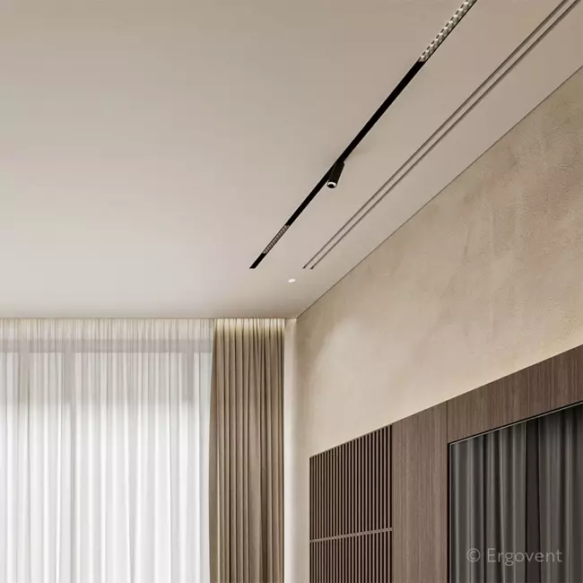 Ergovent plasterable frameless louvre 1050 mm with connection diameter 125 mm - air conditioning - 2 slots