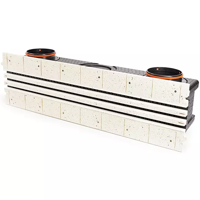 Ergovent plasterable frameless louvre 1000 mm with connection diameter 150 mm - air conditioning - 3 slots