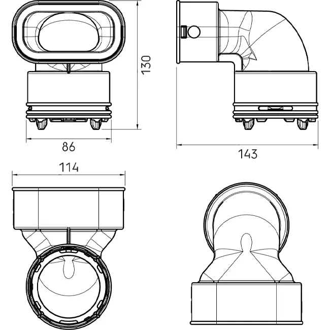 Ubbink Air Excellent 34C - 35SC reducer