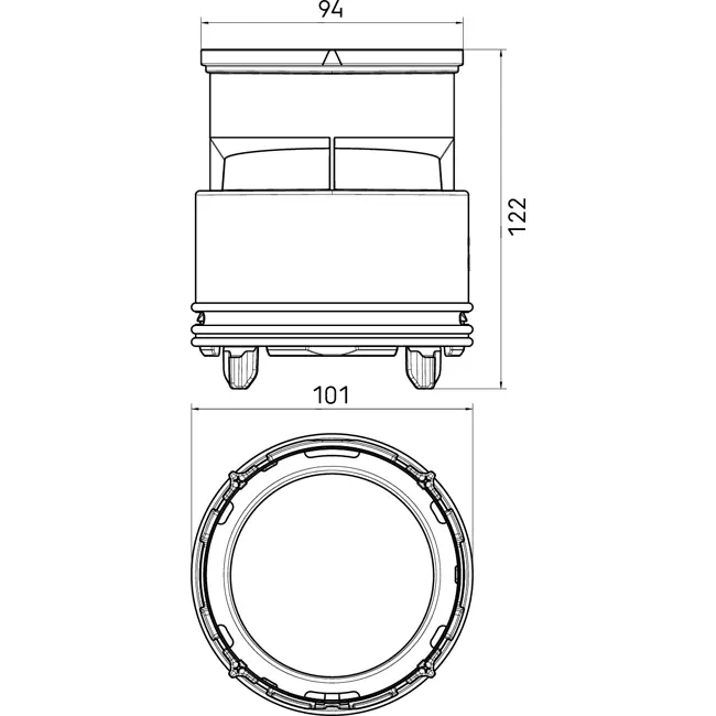 Ubbink Air Excellent 48C connector for DBOX air distribution box 200/800