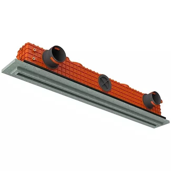 Ergovent plasterable frameless linear grille 1000 mm with 75 mm connection diameter - standard