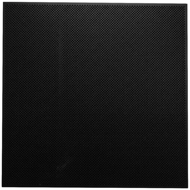 Perforated ceiling tile 600 x 600 mm for insertion into suspended ceilings - RAL9005 30% gloss