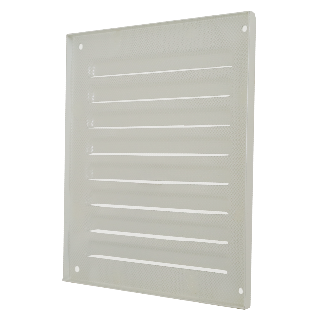 Outside grille square 150x150mm aluminum - RAL9010