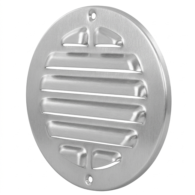 Outer grille round 80 mm aluminum - anodized aluminum