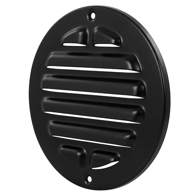Outside grille round 125 mm aluminum - RAL9005 30% gloss