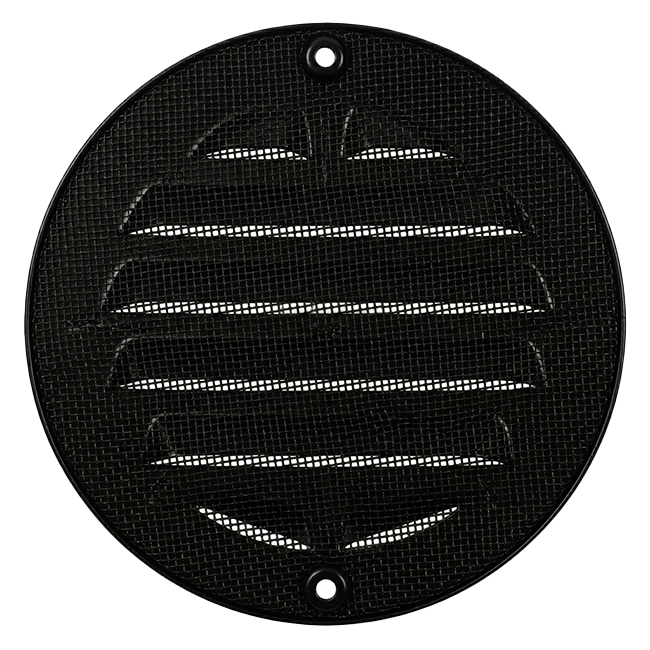 Outside grille round 125 mm aluminum - RAL9005 30% gloss