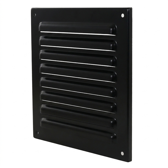 Outside grille square 200x200 mm aluminum - RAL9005 30% gloss