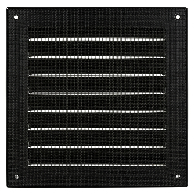 Outside grille square 200x200 mm aluminum - RAL9005 30% gloss