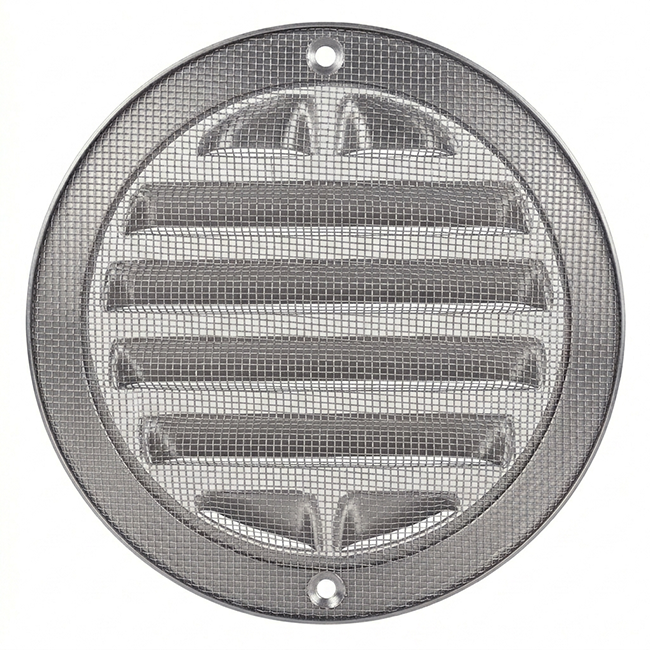 External grille round 125 mm stainless steel304