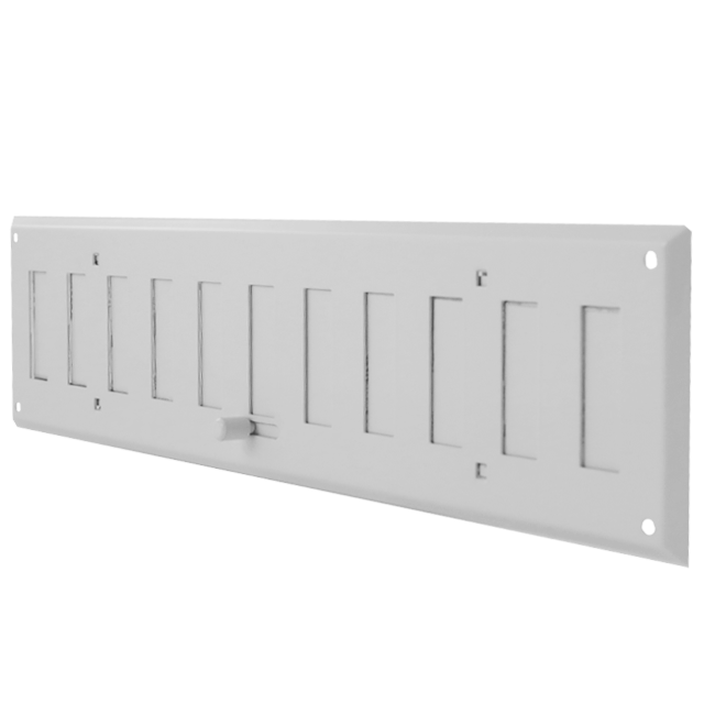 Wall grille adjustable 300x100 mm metal - RAL 9016