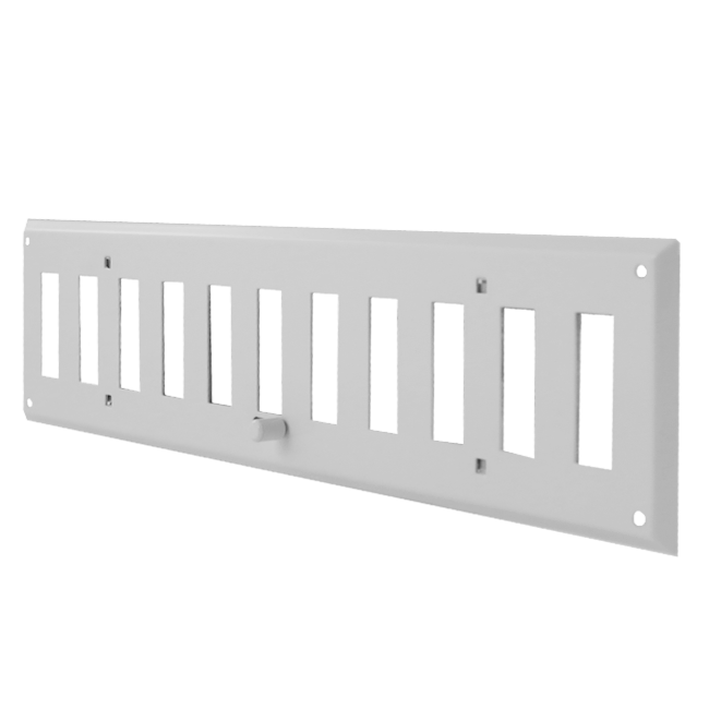 Wall grille adjustable 300x100 mm metal - RAL 9016